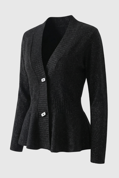 Mia | Soft Black Open-Front Cardigan Sweater