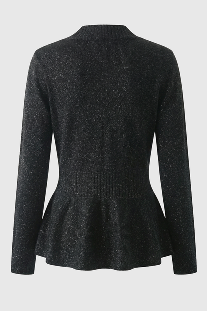 Mia | Soft Black Open-Front Cardigan Sweater