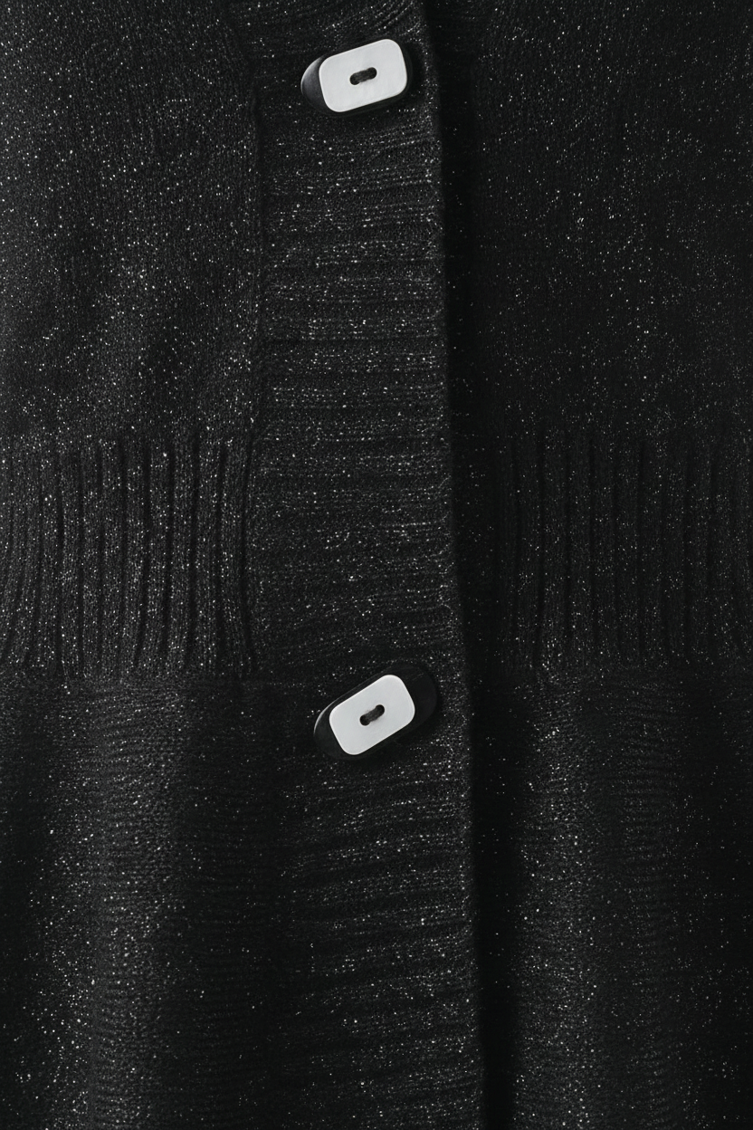 Mia | Soft Black Open-Front Cardigan Sweater