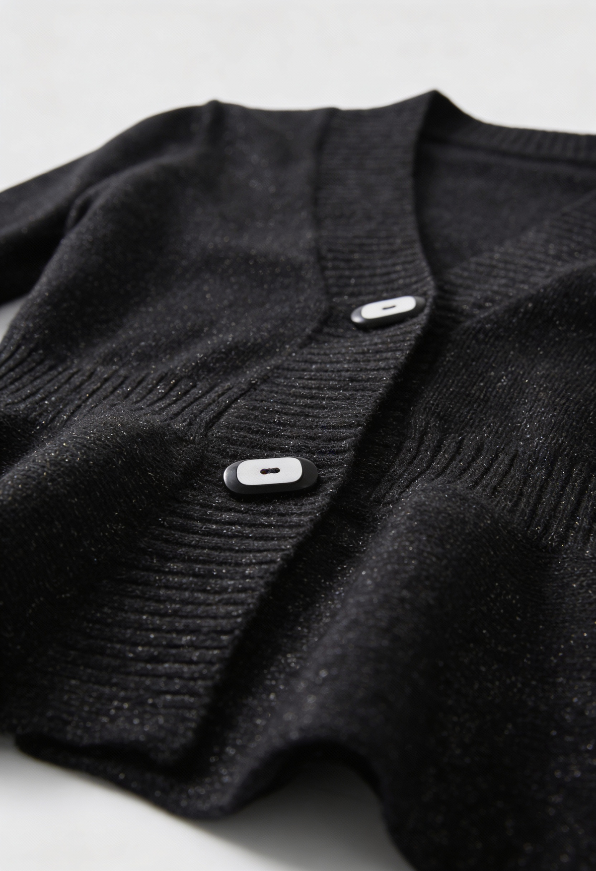 Mia | Soft Black Open-Front Cardigan Sweater