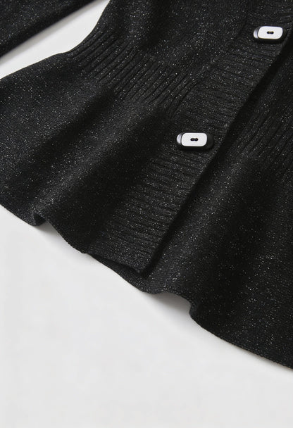 Mia | Soft Black Open-Front Cardigan Sweater