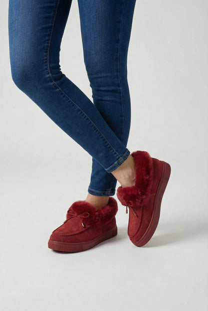 Rosie | Burgundy warm winter boots