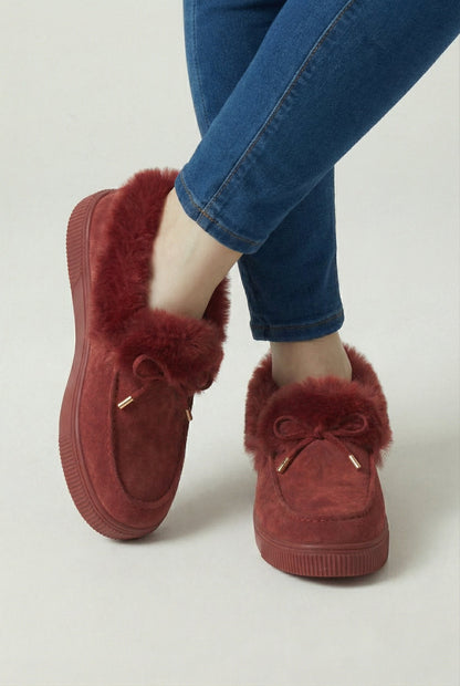 Rosie | Burgundy warm winter boots