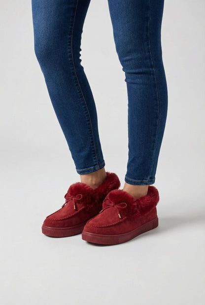 Rosie | Burgundy warm winter boots
